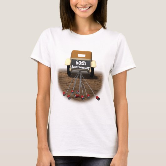60ste Jubileum voor bruiloft T-shirt (Voorkant)