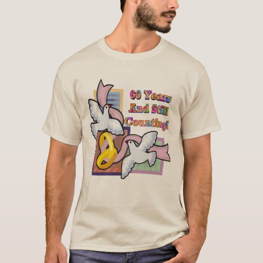 60ste Jubileum voor bruiloft T-shirt (Voorkant)
