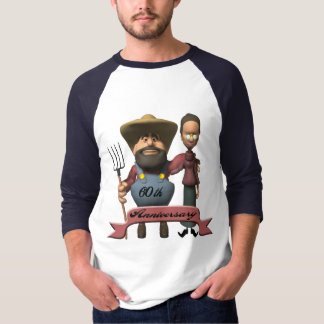60ste Jubileum voor bruiloft T-shirt