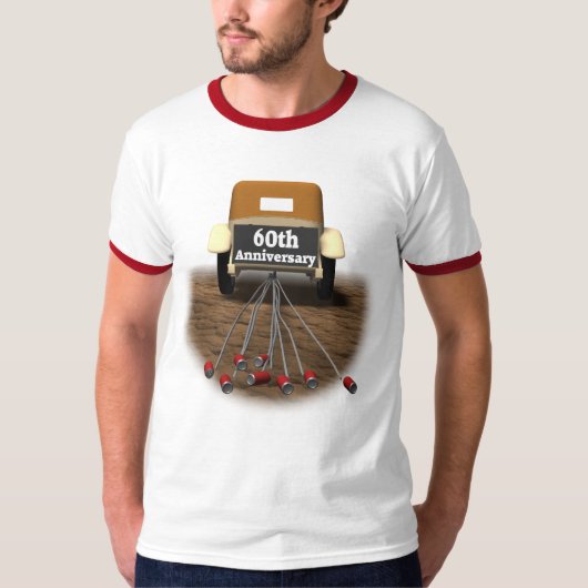 60ste Jubileum voor bruiloft T-shirt (Voorkant)