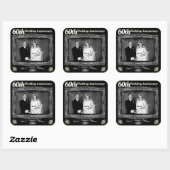  60ste Jubileum voor bruiloft Vierkante Sticker (Vel)