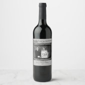 60ste Jubileum voor bruiloft | Zilver Wijn Etiket (Voorkant)