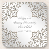 60ste Jubileum voor diamanten met 60ste diamant Onderzetter (Voorkant)