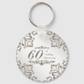 60ste Jubileum voor diamanten met 60ste diamant Sleutelhanger (Voorkant)