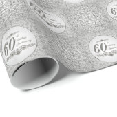 60ste Jubileum voor weddenschappen Cadeaupapier (Rol Hoek)