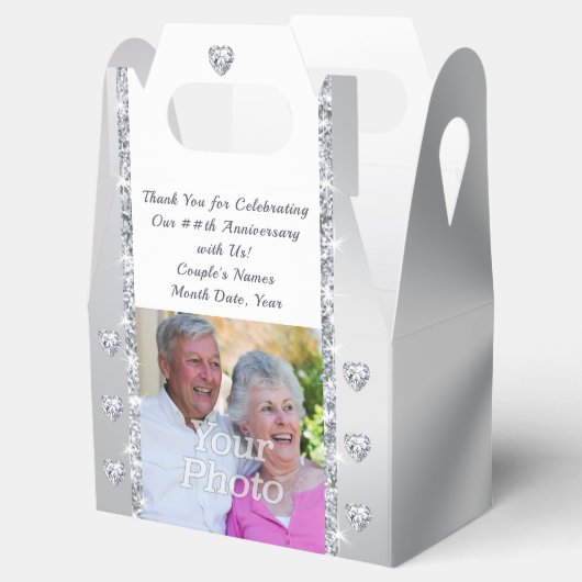 60ste Jubileum-weddenschap-ceremonie Ideeën Diamon Bedankdoosjes (Geopend)