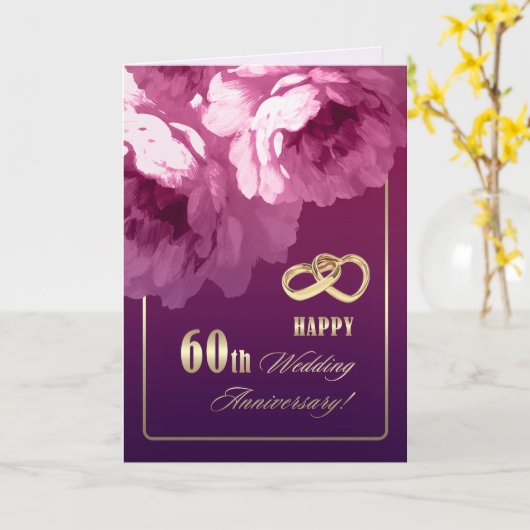 60ste Jubileum Wenskaarten Kaart (Gele Bloem)