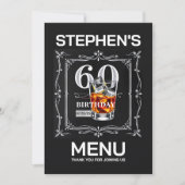 60ste menu kaart (Voorkant)