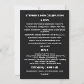 60ste menu kaart (Achterkant)