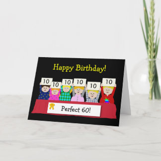 60ste Personaliseerbare Verjaardag Kaart