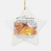 60ste priesterwijding, Kruis Kaars Keramisch Ornament (Voorkant)
