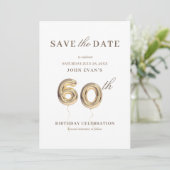 60ste Save the Date Uitnodiging (Staand voorkant)