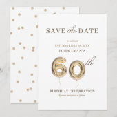 60ste Save the Date Uitnodiging (Voorkant / Achterkant)