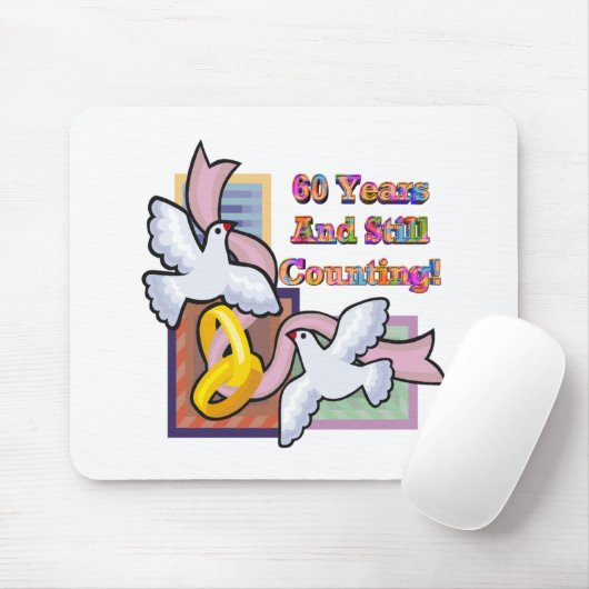 60ste trouwdag muismat (Met muis)