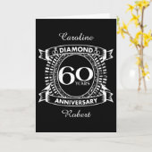 60ste trouwjubileum diamanten kroon kaart (Gele Bloem)