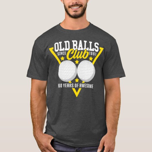 60ste verjaardag 1961 Oude Balls Club I Sport Golf T-shirt (Voorkant)