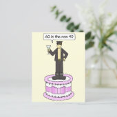 60ste verjaardag 60 is de nieuwe 40 briefkaart (Staand voorkant)