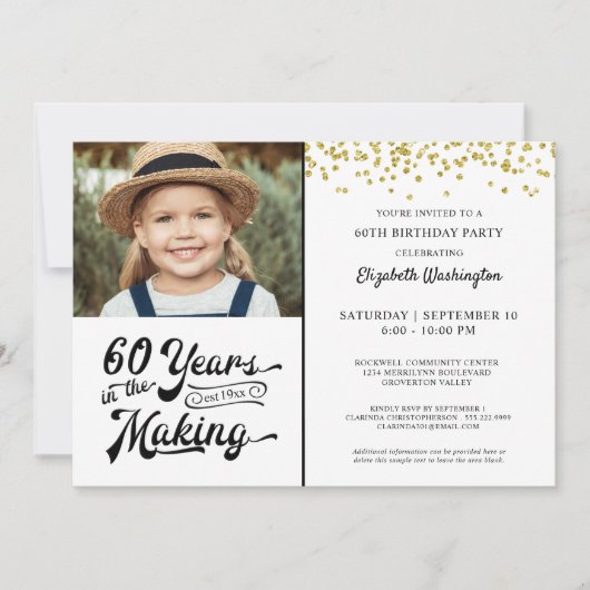 60ste Verjaardag 60 JAAR IN HET MAKEN VAN Gouden C Kaart (Voorkant)