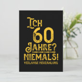 60ste verjaardag 60 jaar oud geboortejaar jaar 196 kaart (Staand voorkant)