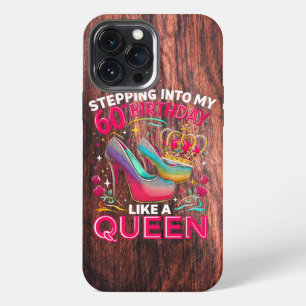 60ste verjaardag als een koningin gelukkig 60 jaar iPhone 13 pro max hoesje