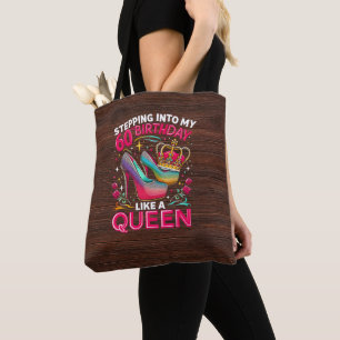 60ste verjaardag als een koningin gelukkig 60 jaar tote bag