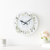 60ste verjaardag Aquarel Groene Bloemen Grote Klok (Huis)