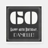 60ste verjaardag: Art Deco geïnspireerd look "60"  Servet (Voorkant)