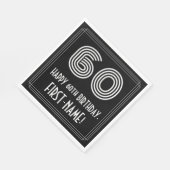 60ste verjaardag: Art Deco geïnspireerd look "60"  Servet (Hoek)