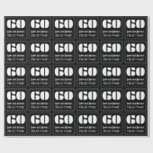 60ste verjaardag: Art Deco Geïnspireerde look "60" Cadeaupapier (Vlak)