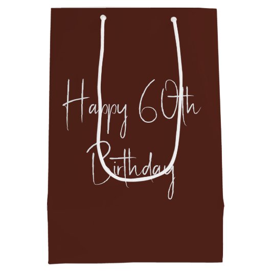 60ste verjaardag bier op smartphone medium cadeauzakje (Achterkant)