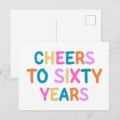 60ste verjaardag briefkaart (Voorkant / Achterkant)