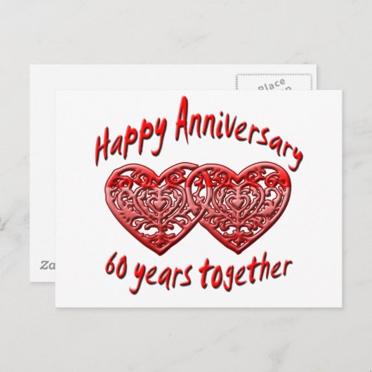 60ste verjaardag briefkaart (Voorkant / Achterkant)