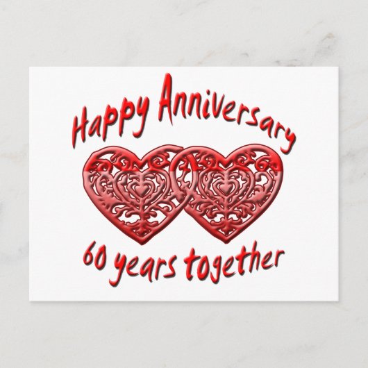 60ste verjaardag briefkaart (Voorkant)