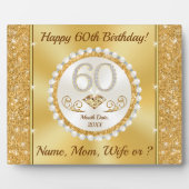60ste verjaardag Cadeaus voor haar, GEVANGEN Fotoplaat (Voorkant)