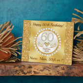 60ste verjaardag Cadeaus voor haar, GEVANGEN Fotoplaat (Zijkant)