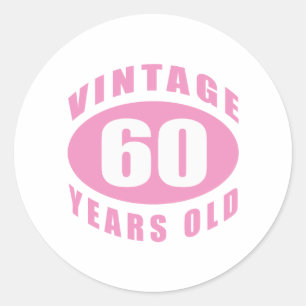 60ste verjaardag cadeautjes voor haar ronde sticker