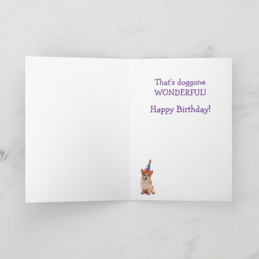 60ste verjaardag Corgi Kaart (Binnen)