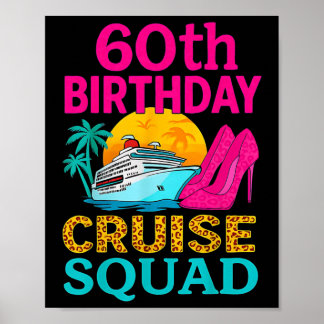 60ste Verjaardag Cruise Squad 60 Jaar Oude Vakanti Poster