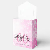 60ste verjaardag dank u roze winter wonderland bedankdoosjes (Geopend)
