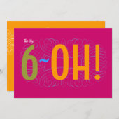 60ste verjaardag - de Big 6-OH! Kaart (Voorkant / Achterkant)