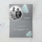 60ste verjaardag diamanten ring nu dan foto kaart (Binnen)