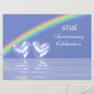 60ste verjaardag Diamond Hearts Kaart