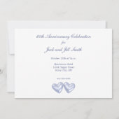 60ste verjaardag Diamond Hearts Kaart (Achterkant)