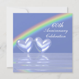 60ste verjaardag Diamond Hearts Kaart