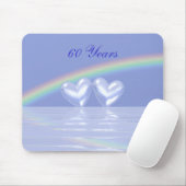 60ste verjaardag Diamond Hearts Muismat (Met muis)