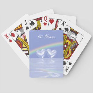 60ste verjaardag Diamond Hearts Pokerkaarten