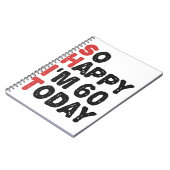 60ste verjaardag... dus blij dat ik 60 ben... vand notitieboek (Linkerzijde)