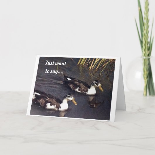 **60ste VERJAARDAG** EENDEN ZIJN KOMIEK VOOR "JIJ" Kaart (Voorkant)