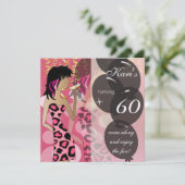 60ste Verjaardag Feest | Sjabloon | Doe-het-zelf Kaart (Staand voorkant)