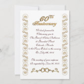 60ste verjaardag feest voor ouders kaart (Achterkant)